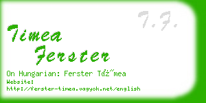 timea ferster business card